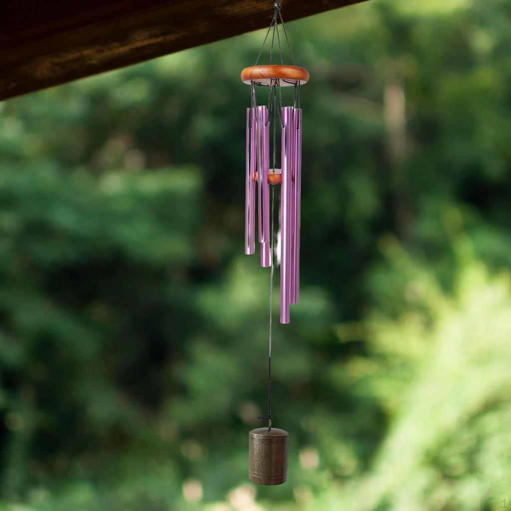 Metal Wind Chime 26 inch Waterproof Deep Tone Hanging Ornament Memorial Windchime for Outdoor Sister