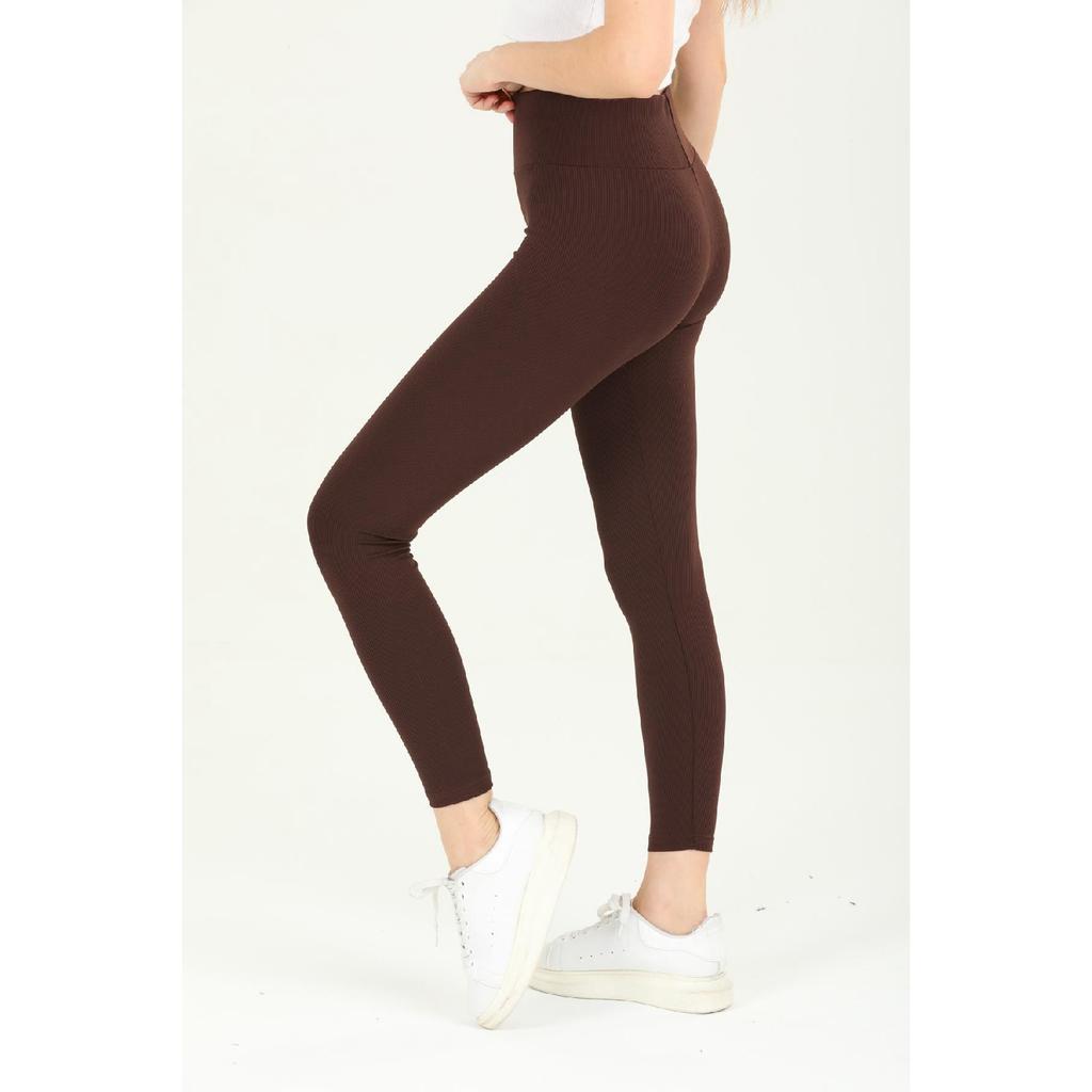 Indigo Indigo Indigo – Strickstrumpfhose mit hoher Taille, gerippt und elastischem Interlock-Bund