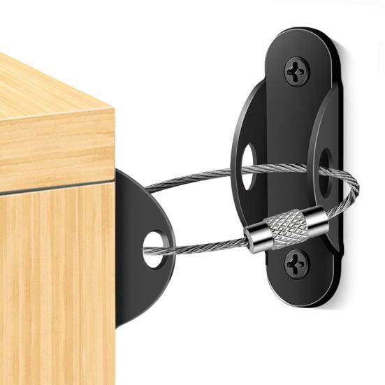 2/4 Sets Anti-Tip Furniture Fixing Strap Heavy Duty Baby Proofing Prevent Falling Furniture Strap Cabinet Bookcase Dresser Wall Securing Earthquake