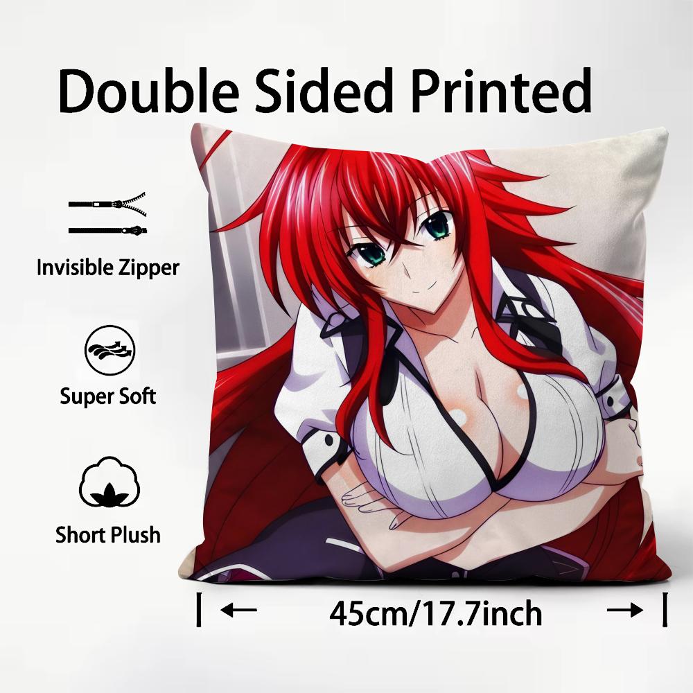 Heißes Anime H-High School DxD Kissenbezug Musterbedruckte Kissenhülle für Wohnzimmer Sofa Kissenbezug & Schlafzimmer Dekoration