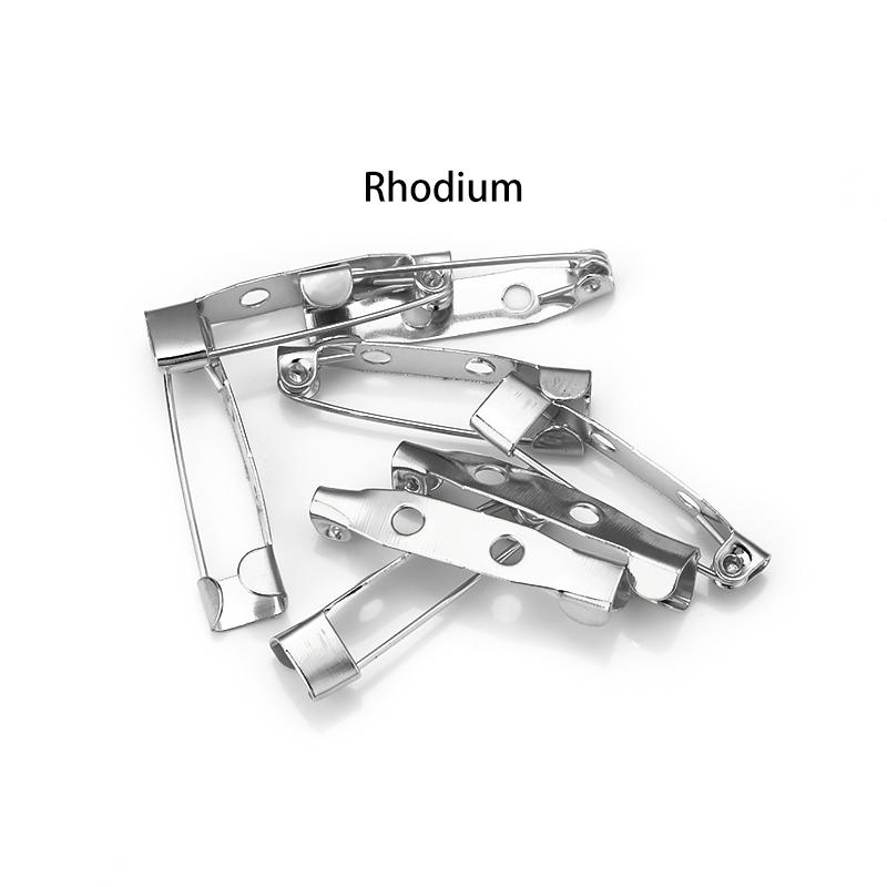 Louleur 50pcs Metal Brooch Pins Clip Base Pins Safety Pins Brooch Settings Blank Base For DIY Jewelry Making Supplies Wholesale