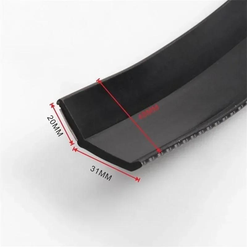 Car Bumper Lip Stickers Soft Carbon Fiber Car Rubber Bumper Strip Outside Bumper Front Lip Car Bumper Protectors