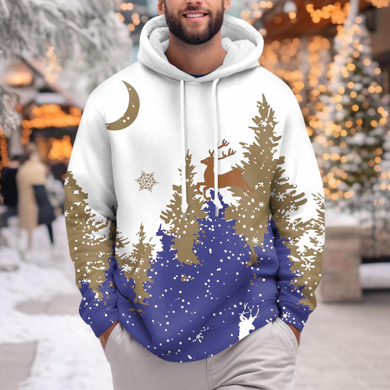 

Мужское теплое плюшевое пальто с принтом, флисовый свитер, повседневное пальто, свитер с карманами, зимнее пальто XXXXL синий