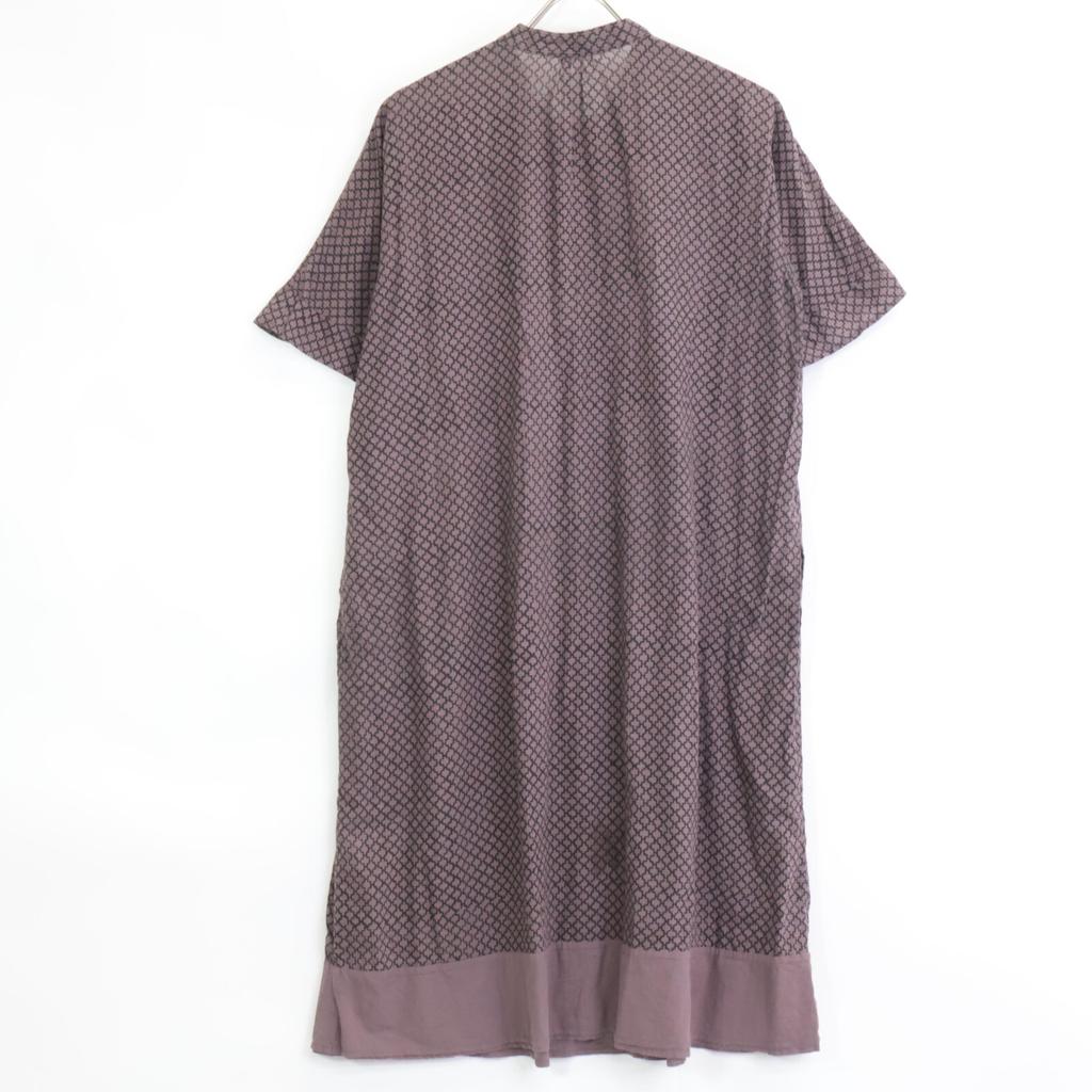 Haat HA22FH511 Brown All-over Print Short-sleeved Dress Dress 4 BrownUsed