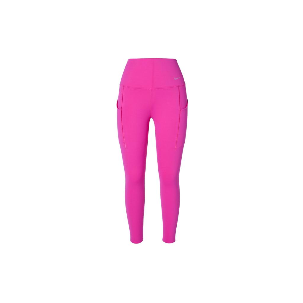 Nike Solid Color High Waist Pocket Nine-Point Slim Fit Sports Leggings Women Leggings Pink DQ5898-615
