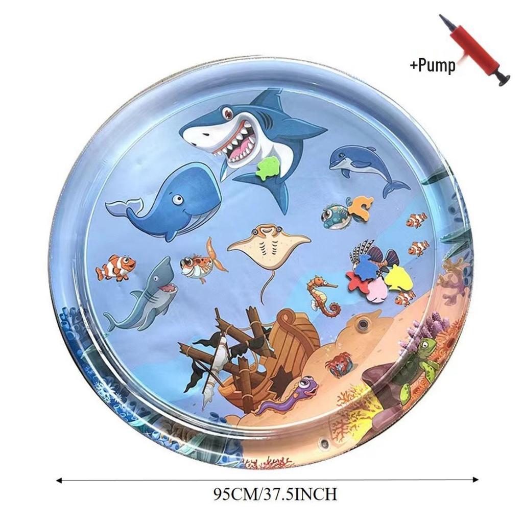 Aufblasbare Sommer Krabbelmatte für Kinder & Haustiere - Ozean Wasserspielanleitung