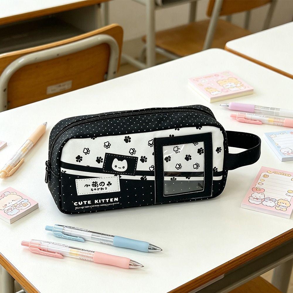 Großes Federmäppchen Reißverschluss-Federtasche INS Schreibwaren-Organizer-Tasche Schulsachen