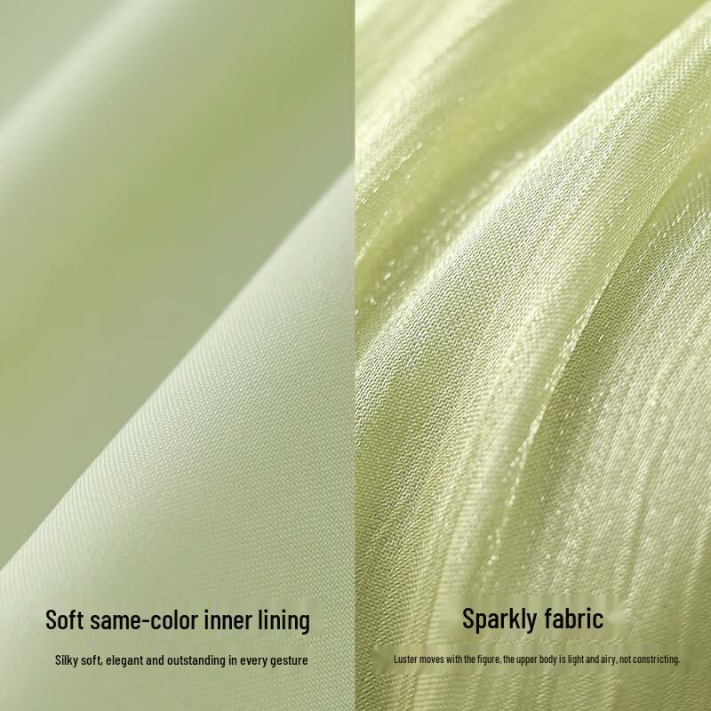 VICTORIA&VERA Summer New Chinese Style Embroidered Faux Two-Piece Cheongsam Midi Dress