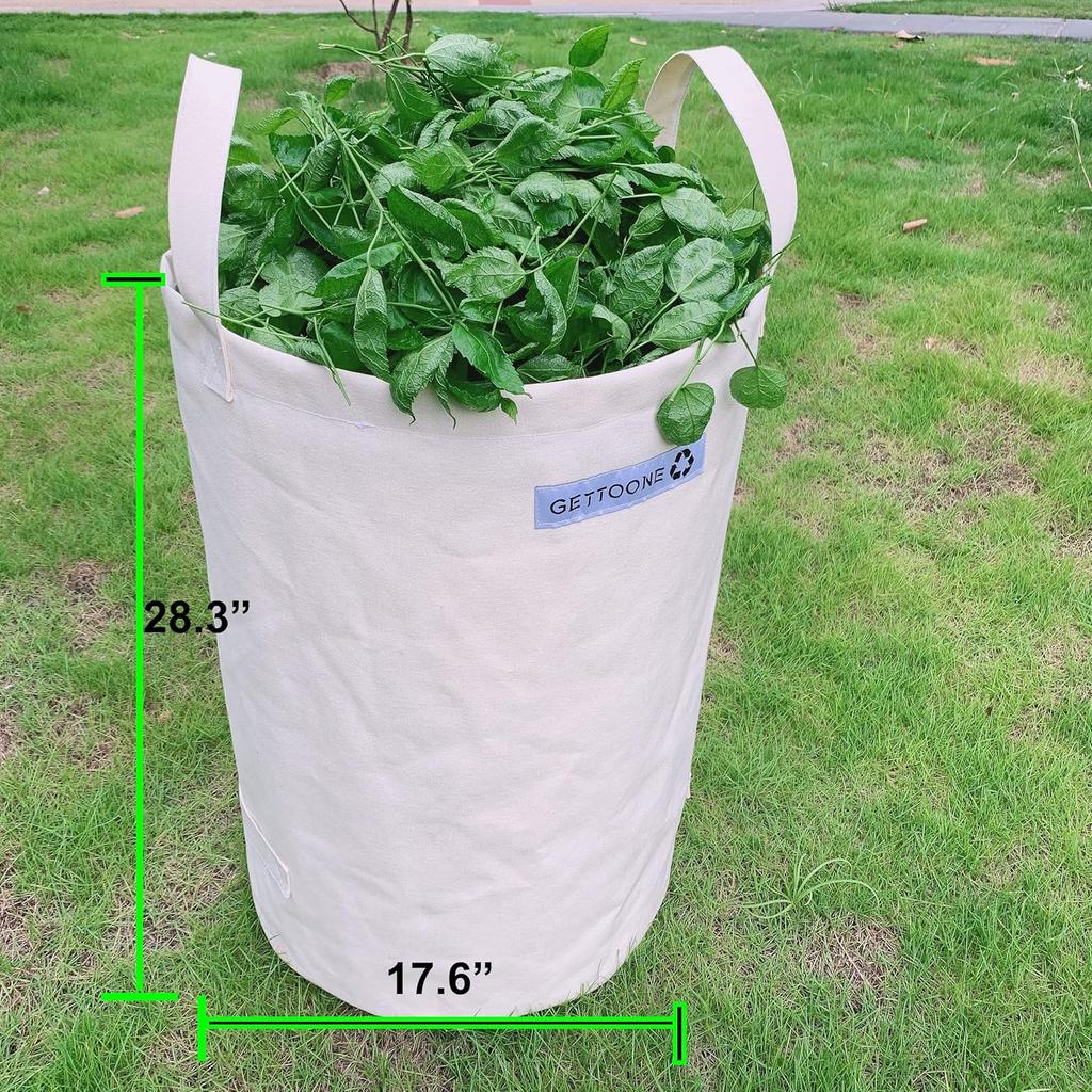 Lawn Garden Clippings Bags Yard Waste Bins Reusable Bags Leaf Container and Trash Bag With Two Carry Handles Two Size (Bigger Size)