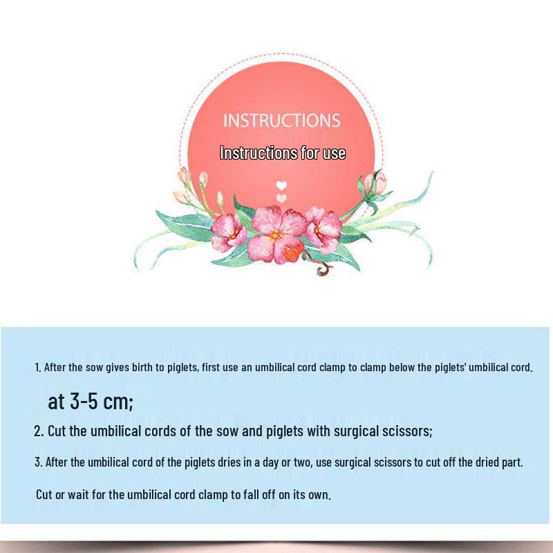 Disposable Thickened Piglet Umbilical Cord Clip for Pig Farming