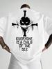 Summer One Piece T-Shirt Men Whitebeard Jolly Roger Graphic Short Sleeve Oversized Streetwear Loose Fit Anime Fan Top