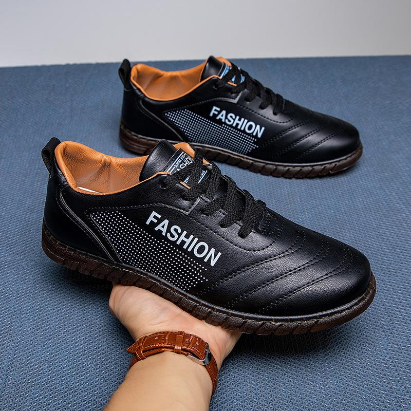 

Spring and Autumn new beef tendon sole men s casual leather shoes soft sole soft surface light non-slip wear-resistant Korean version of men s leather 39