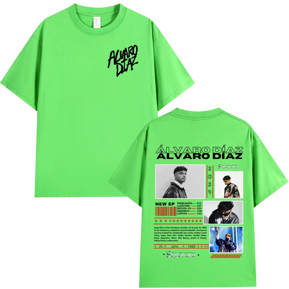 Rap Alvaro Diaz Sayonara Album Merch T Shirts Unisex Clothing Hip Hop Fashion Oversized Short Sleeve Tshirt Casual Cotton Tshirts