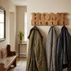 Wooden wall hanger home oak 50cm