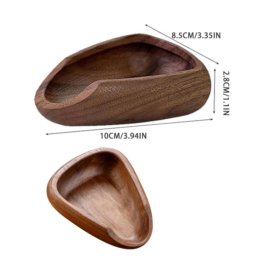 Wooden Coffee Bean Dosing Bowl With Small Spoon Rest Natural Walnut Wood For Coffee Dosing Cup