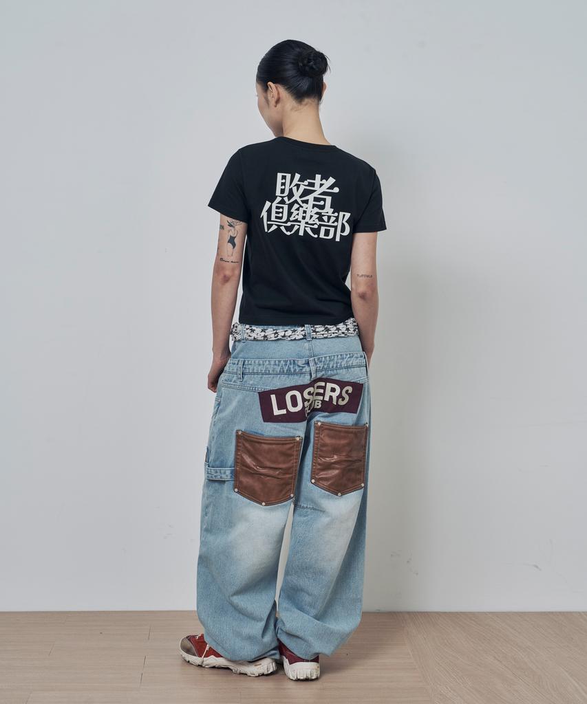 Lujeoseukeulleob Logo Short Sleeve T-Shirt Black