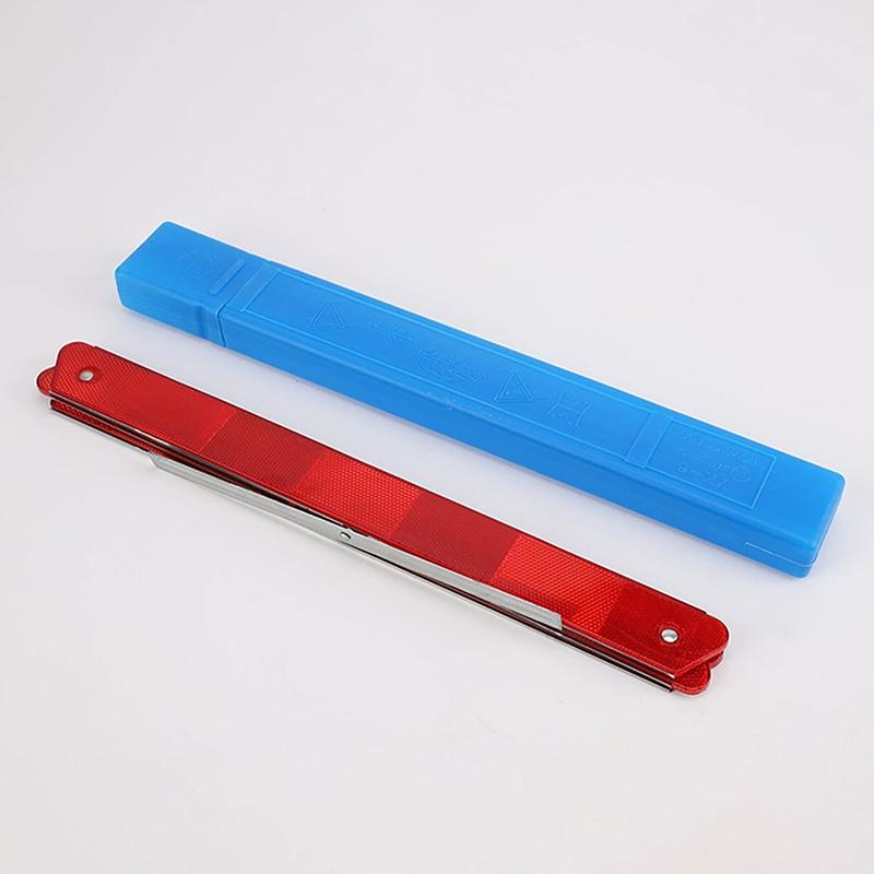 

1/2Pcs Reflective Triangle Emergency Early Warning Device For Road Safety Metal Bracket Foldable