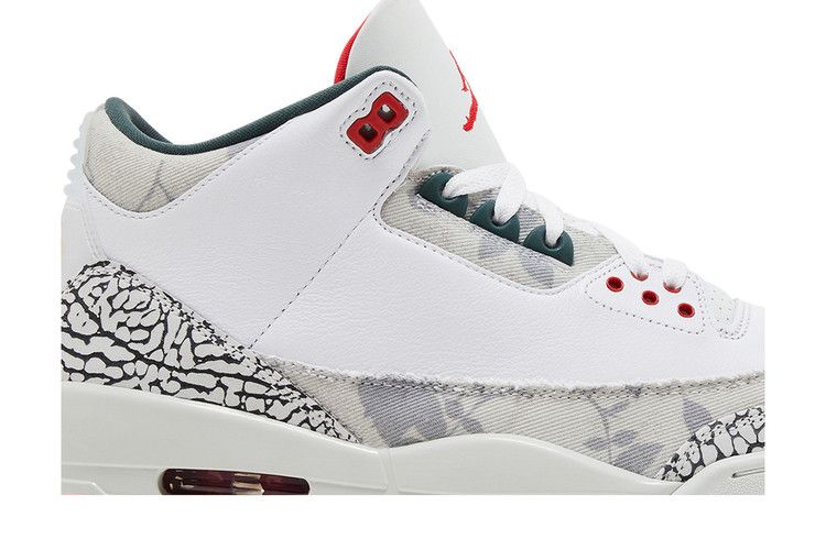 Herren Sneaker Nike Jordan 3 Retro Wings Weiß/Feuerrot/Off-White/Vintage Grün/Rosa