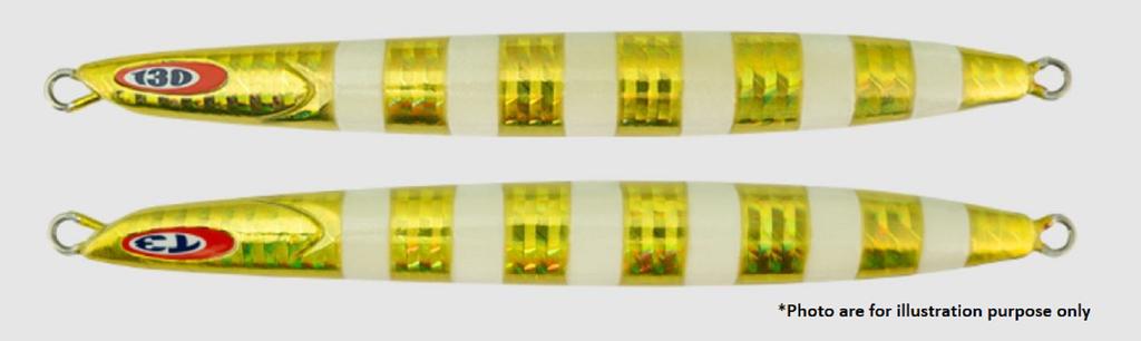 Jackall Metal Jig Anchovy Type 3 Flutter 160 grams Glow Gold (0057)