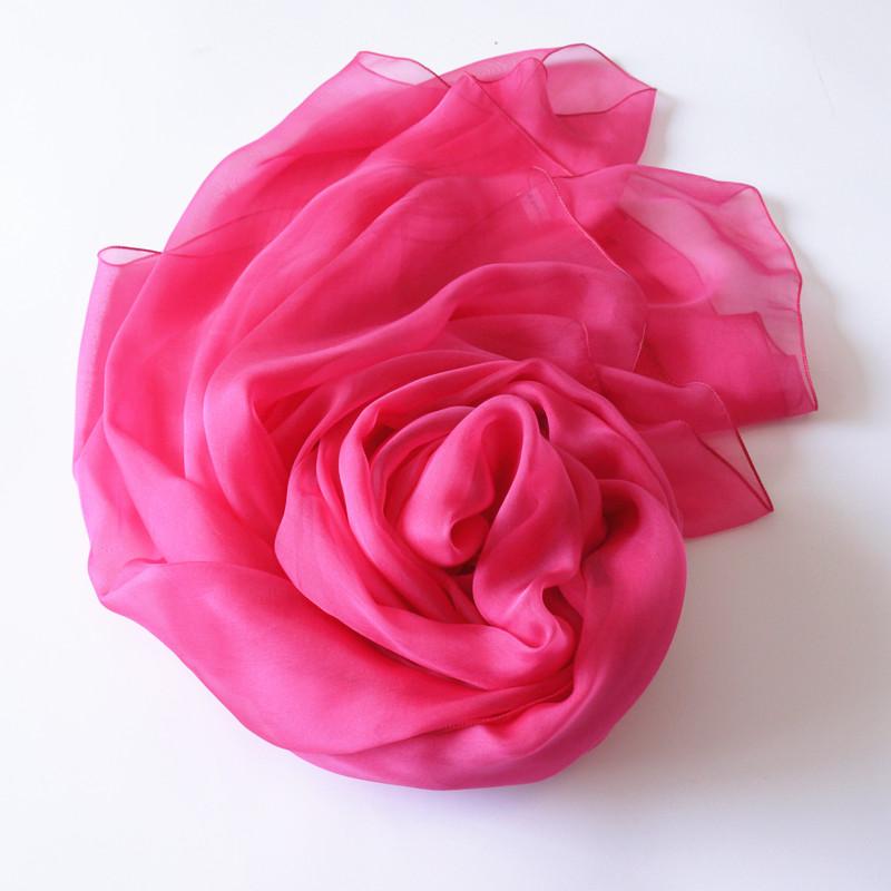 China Red Long Scarves Ladies Autumn Winter Long Design Cape New Arrival 100% Silk Shawl Scarf Thicken Chiffon Ultralong Scarves