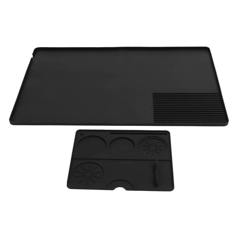 2pcs set Waterproof Coffee Bar Mat Non-Slip Coffee Maker Mat Silicone Coffee Mat  Under Coffee Maker