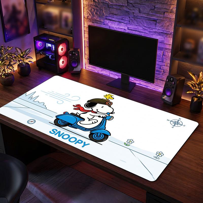 Big Mouse PadSnoopy Peanuts Extended Soft Desk Mat Gaming Office Computer Table Decor Mat