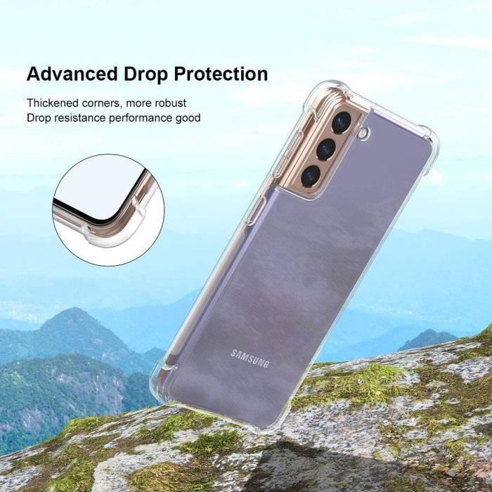 Pack de protection - Samsung - S21 Plus - 2 Verres Trempés - Coque Rigide - Anti-Rayure