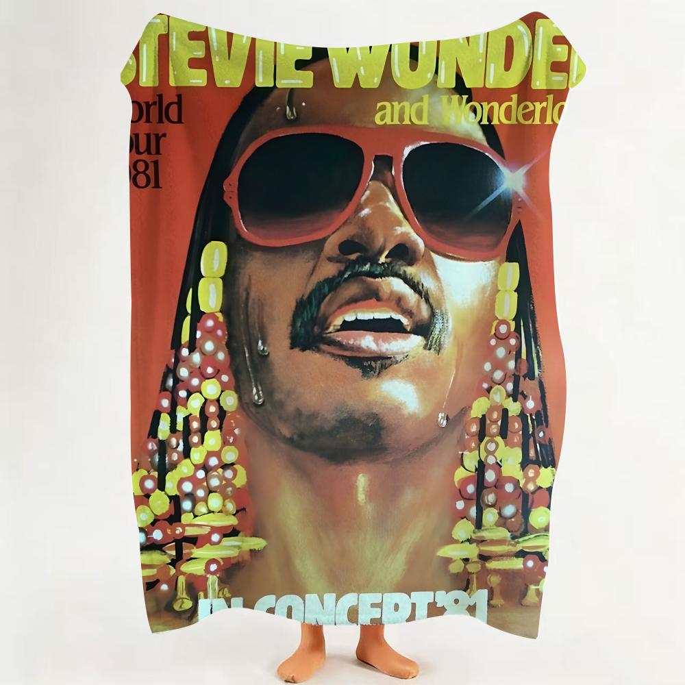 

Music SStevie WWonder Throw Flannel Throw Blanket Suitable for Sofa Living Room Bedroom 75cmx90cm
