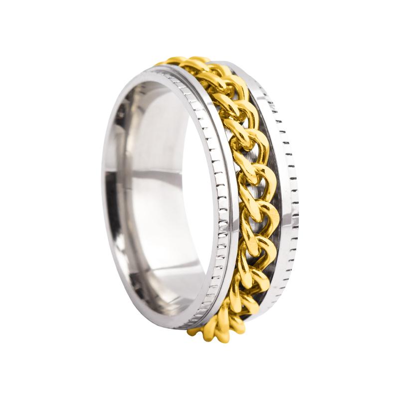 Titanium Staal Draaibare Kettingringen voor Vrouwen Mannen Spinner Ring Decompressie Multifunctionele Kettingring Flesopener Ring Cadeau