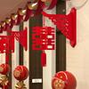 Double Happiness Chinese Wedding New Year Decoration Red Hanging Pendant Traditional Ornament for Festive Home Decor