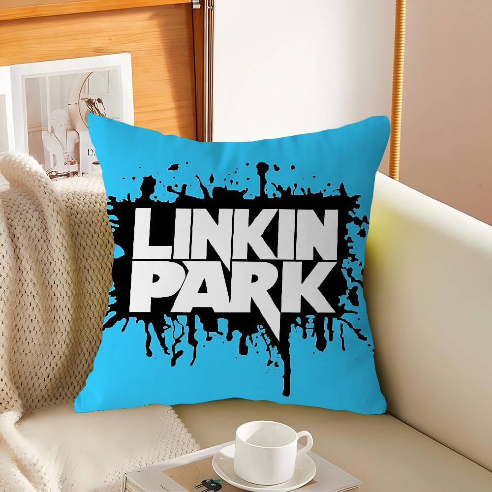 Band L-Linkin Cool P-Park LOGO Personlig Bild Text Hem Dekorativa Kuddfodral Hushållsgåvor 45x45cm