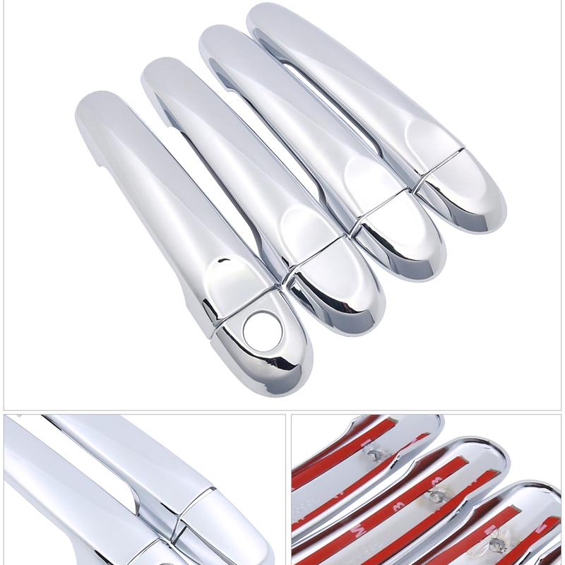 For Nissan Tiida Pulsar C12 MK2 2012~ Chrome Door Handle Cover Trim Catch Car Set Stickers Accessories 2013 2014 2015 2016