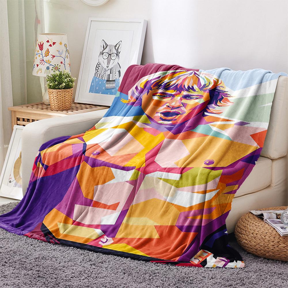 

1 шт. Фланелева ковдра з принтом «Прибулець на Землі», Висока якість, Комфортна для всіх сезонів, Декор для дому, Тепло та затишок, Ідеальний подарунок на Різдво 80cm x 120cm