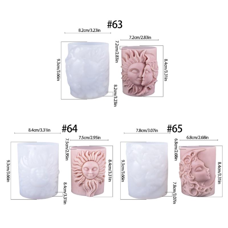 Goddess Candle Silicone Molds for Epoxy Resin Candle Soap Embossed Goddess Cylinder Silicone Molds for Home Decoration