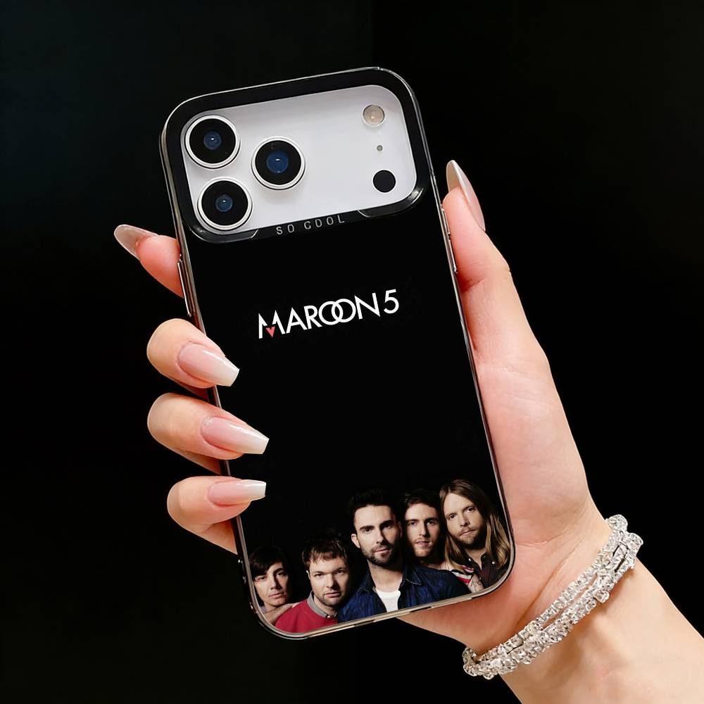 M-Maroon 5 Band A-Adam Levine Phone Case For iPhone17, 16,15,14,13,12 Pro Max Black Candy Matte Shockproof Cover
