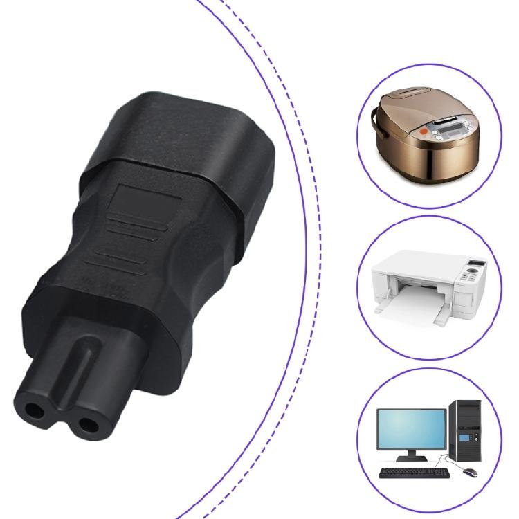 IEC320 C14 To C7, Cloverleafs Male To Figure 8 Female Adapter, 3Pin C14 Male Plugs To C7 Female Power Adapter Converters