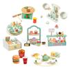New Wooden Simulation Kitchen Toys Pretend Play Dessert Cake Tea Set Toddler Afternoon Tea Toys Kids Cognitive Social Toys Gifts