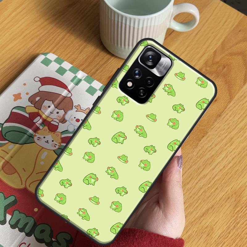 Cute Cartoon Frog Case For Xiaomi Redmi Note 14 Pro 13 12 11 10 15 Pro Plus Redmi 15 C 13 10C 12C 14C 13C Cover