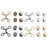 4 Sets Reuseable Nail-free Metal Waist Buckle Fixed Jeans Adjustable Button- 4 Colors