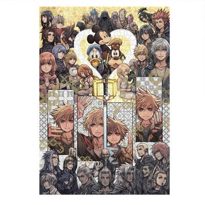 Tenyo In 1000 Piece Jigsaw Puzzle Disney KINGDOM HEARTS 20th Anniversary Art Comes with Glue and Spatula Service Card Included [Made Japan]