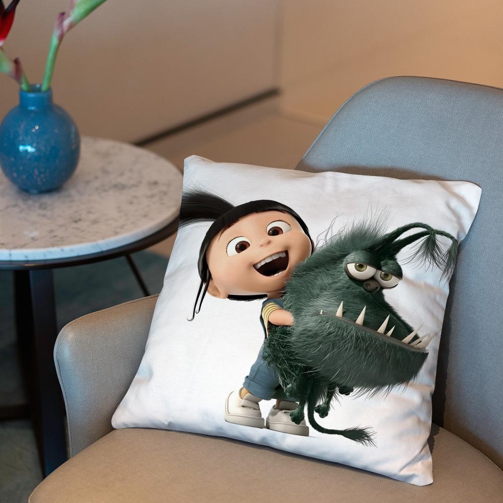 A-Agnes cute Cushion Cover 2-in-1 Reversible Plush Pillow Cover | Car/Sofa/Bed | Perfect Gift