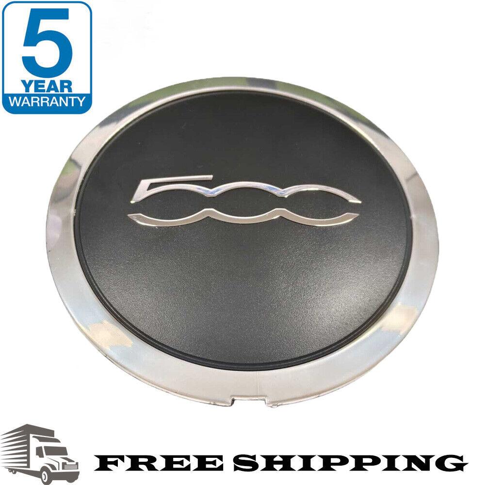 Coprimozzo in lega Fiat 500 nero e argento cromato 133mm 51884863 come illustrato a colori