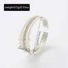 Pearl stacked bracelet set bridal wedding light luxury high sense multi-layer adjustable elastic bracelet