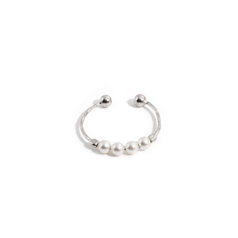 2024 Niche Pearl Open Index Finger Ring: Japanese-Korean Inspired Retro Fashion for Women