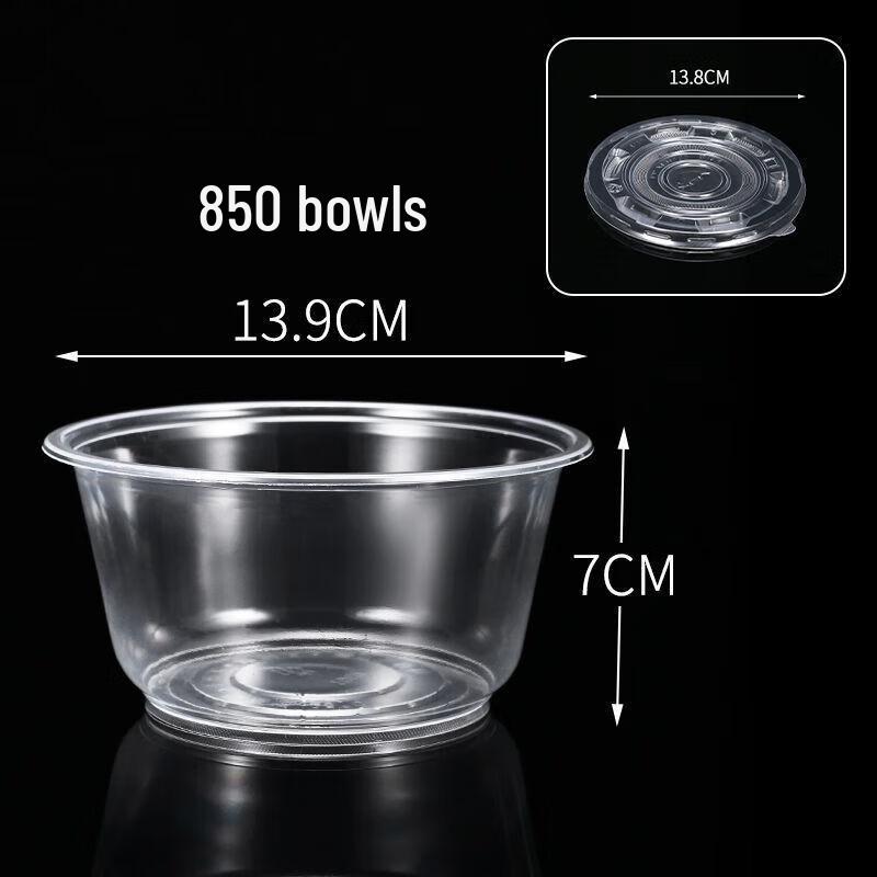 Yi Bo Thickened Disposable Round Soup Bowl with Lid