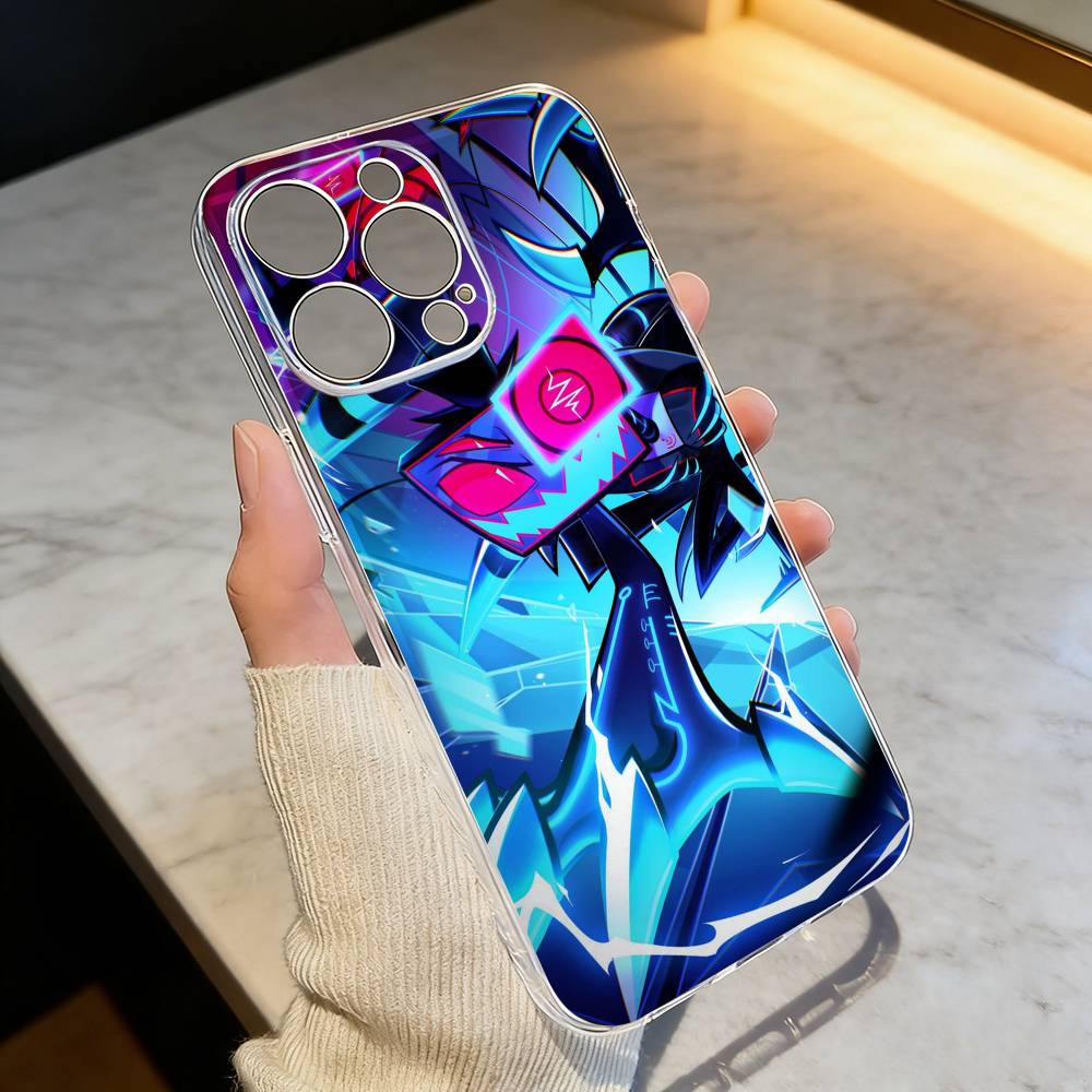 

Hazbin H-Hotel V-Vox Phone Case For iPhone 17 16 15 14 13 12 11 Mini Pro Max Plus Transparent Cover iPhone15pro