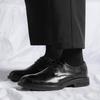 3283 Leather Shoes Men's Wedding Groom Shoes Spring New Models First-layer Cowhide Lace-up Low-heeled Shopping Mall Dress Shoes