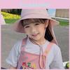 Kids Wide Brim Sun Hat With Breathable Cotton Blend And Uv Blocking For Summer