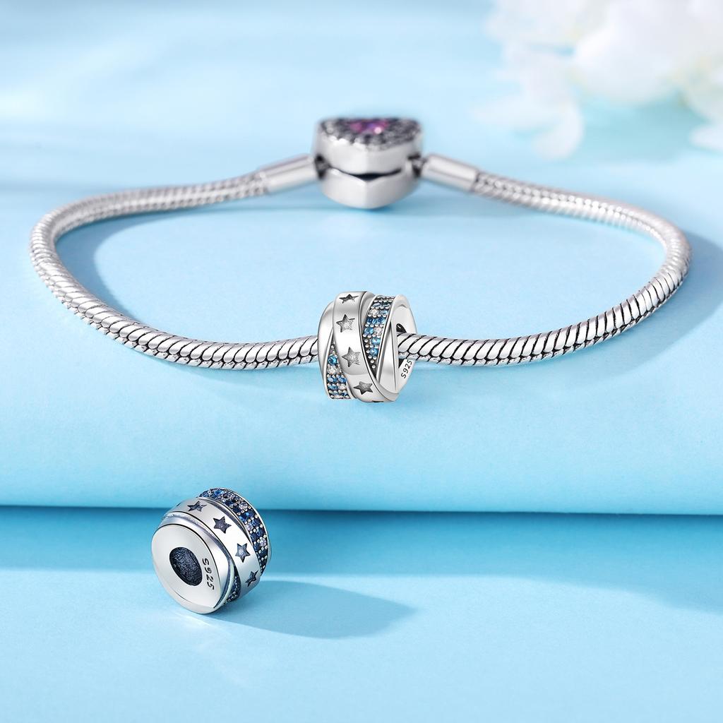 Copper Star Moon Bead Bracelet Charms Fit Bracelet&Bangle For Women Birthday Fine Jewelry Party Gift Diy Accessory