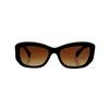[In verschiedenen Größen erhältlich] CHANEL  seitlich bedruckte  unregelmäßig geformte Sonnenbrille für Damen  schwarz